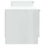 vidaXL Meuble TV blanc brillant 158 5x36x45 cm bois d'ingénierie