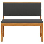 Banc de jardin vidaXL avec coussins 100x50x91 cm en bois d'acacia