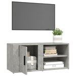 vidaXL Meuble TV Gris béton 80x31 5x36 cm Bois d'ingénierie