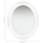 vidaXL Miroir mural style baroque 50x60 cm Blanc