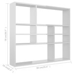 vidaXL Étagère murale Blanc brillant 90x16x78 cm Bois d’ingénierie