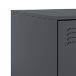 vidaXL Tables de chevet 2 Pièces anthracite 34 5x39x44 cm acier