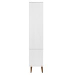 vidaXL Armoire à vitrine MOLDE Blanc 90x35x175 cm Bois de pin massif
