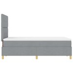 vidaXL Lit à ressorts avec matelas gris clair petit lit double en tissu