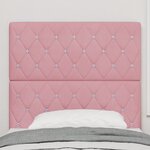 Tête de lit LED rose 100 cm velours