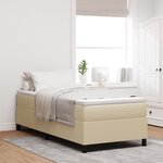 vidaXL Lit avec sommier avec matelas vert clair gris 90x200 cm en tissu en velours côtelé