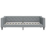 vidaXL Lit de jour avec lit gigogne gris clair 90x200 cm tissu