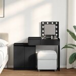 vidaXL Coiffeuse avec LED noir 115x37x110 5 cm