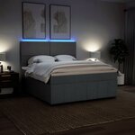 vidaXL Sommier à lattes de lit avec matelas Gris foncé 180x200cm Tissu