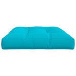 vidaXL Coussin de palette turquoise 120x80x12 cm tissu