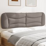 vidaXL Coussin de tête de lit taupe 180 cm tissu