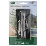 Ustensiles de poche pour le camping 6 en 1 - en inox