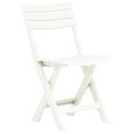 vidaXL Chaises de jardin pliables lot de 2 Plastique Blanc