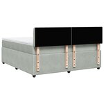 vidaXL Sommier à lattes de lit et matelas Gris clair 180x200cm Velours