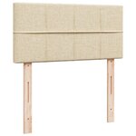 vidaXL Sommier à lattes de lit et matelas Crème 90x190 cm Tissu
