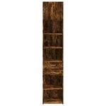vidaXL Armoire de rangement mince chêne fumé 45x42 5x225 cm