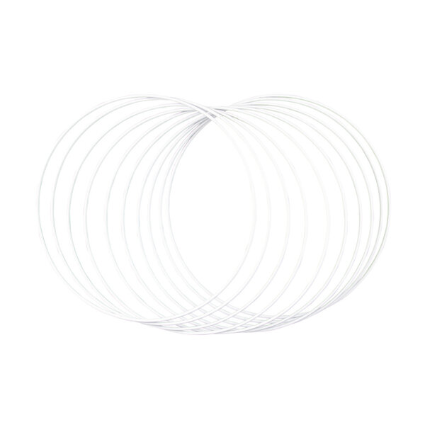 Anneaux en métal Blanc 25cm 10 pièces