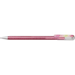 Roller encre gel métallique Dual Metallic  Rose clair+ Vert/Or métallique x 12 PENTEL