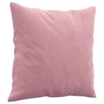 vidaXL Canapé 3 places avec oreillers décoratifs rose 180 cm velours