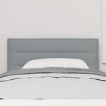 vidaXL Tête de lit LED Design Lignes Gris Clair 100 cm Tissu