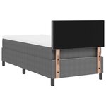 vidaXL Lit à Sommier avec Matelas & Lumière LED Gris 80x200 cm Tissu en velours côtelé