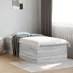 vidaXL Cadre de lit sans matelas sonoma gris 90x190 cm