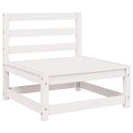 vidaXL Salon de jardin 3 Pièces Blanc Bois de pin massif