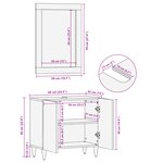 vidaXL Miroir de salle de bain 50x70x3 cm en bois massif de mangue
