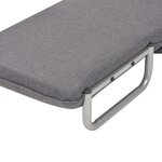 vidaXL Fauteuil pivotant et canapé-lit gris foncé tissu