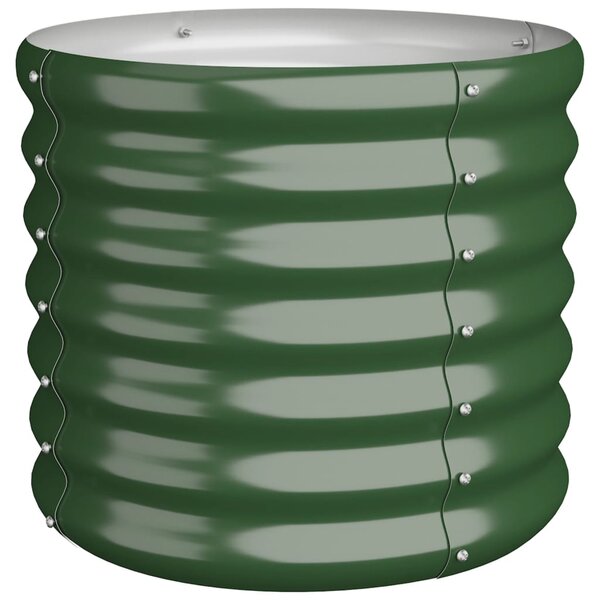 vidaXL Jardinière de jardin Acier enduit de poudre 40x40x36 cm Vert