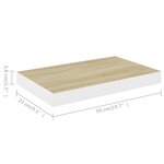 vidaXL Étagère murale flottante chêne et blanc 50x23x3 8 cm MDF