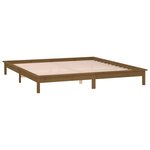 vidaXL Cadre de lit à LED sans matelas 140x190 cm bois massif