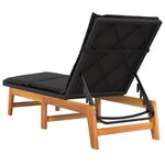 vidaXL Chaises longues et coussins lot de 2 Résine tressée et acacia