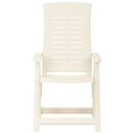 vidaXL Chaises inclinables de jardin lot de 2 Plastique Blanc