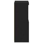 vidaXL Buffet avec lumières LED noir 41x37x100 cm