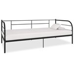 vidaXL Cadre de lit de repos sans matelas noir métal 90x200 cm