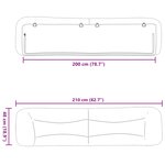 vidaXL Coussin de tête de lit cappuccino 200 cm similicuir