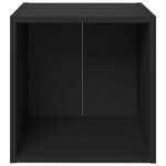 vidaXL Meubles TV 4 Pièces noir 37x35x37 cm bois d’ingénierie
