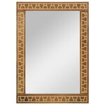vidaXL Miroir de bain 50x70x2 5 cm bois de manguier massif et verre