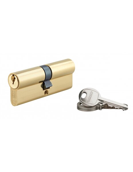 THIRARD - Cylindre de serrure double entrée SA  40x40mm  anti-arrachement  laiton  vis 50mm  3 clés