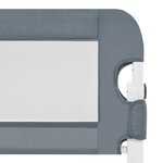 vidaXL Barrière de sécurité de lit d'enfant Gris 180x42 cm Polyester