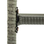 vidaXL Tabourets de bar avec coussins lot de 2 gris résine tressée