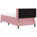 vidaXL Lit à ressort avec matelas Rose 90x200 cm Velours