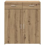 vidaXL Meuble de rangement Chêne 80x42 5x93 5 cm Bois d'ingénierie