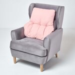 Coussin lombaire ergonomique en coton  Rose - HOMESCAPES