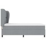 Lit à sommier à ressorts vidaXL avec matelas - Gris clair  140x200 cm  Tissu