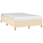 vidaXL Cadre de lit crème 120x190 cm tissu