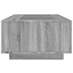 vidaXL Table basse avec LED infini sonoma gris 116x69x40 cm