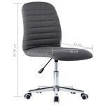 vidaXL Chaises à manger lot de 2 gris foncé tissu