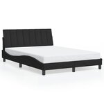 vidaXL Cadre de lit avec lumières LED noir 140x190 cm velours